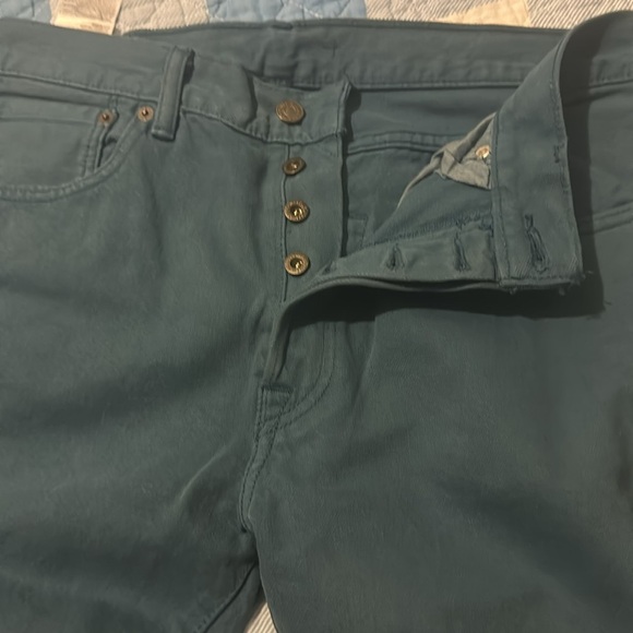 Levi's 501  Mens Jeans Size 32x32 blue Straight Fit Button Fly Denim - Picture 6 of 15